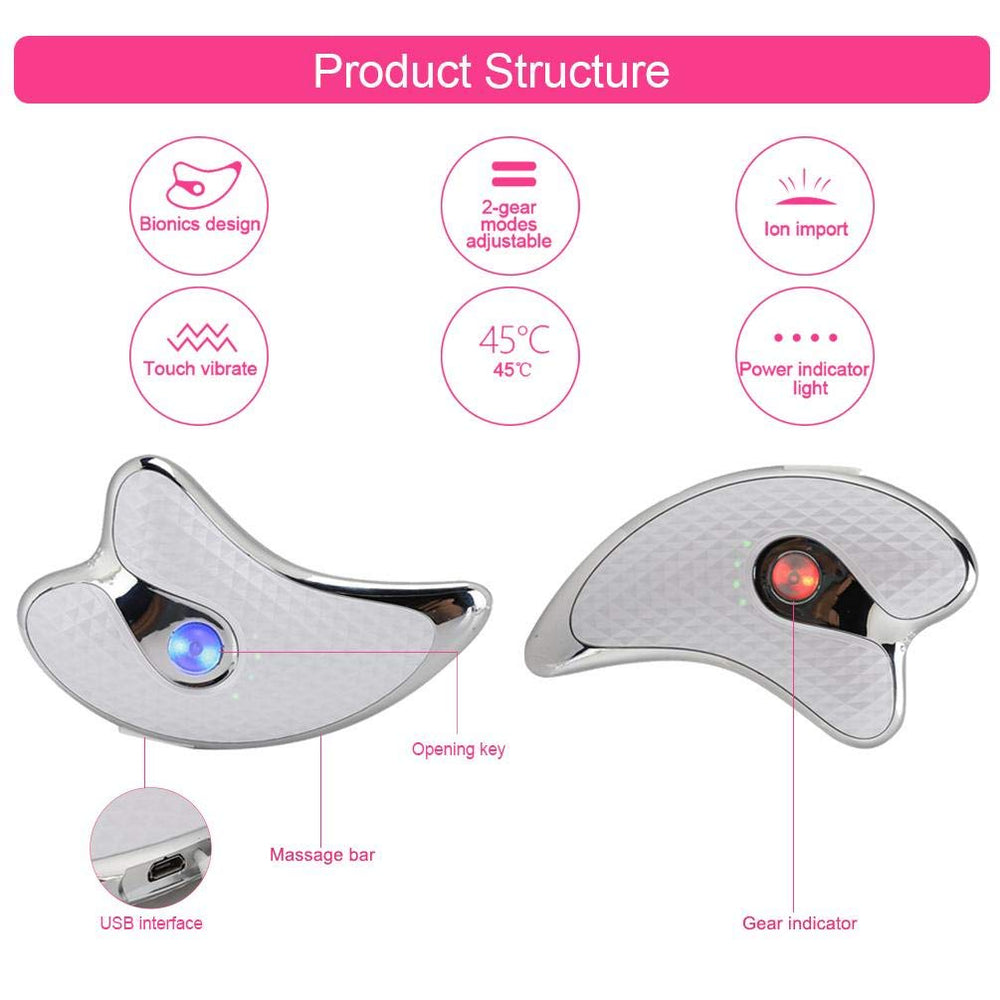 Guasha Tool for Face, Electric Gua Sha Plate, Face Massager, Gua Sha Tools Face Scraping Massager Facial Scraping Plate Lifting Device Scraping Board for Anti Aging Anti Wrinkles Lifting Face Skin