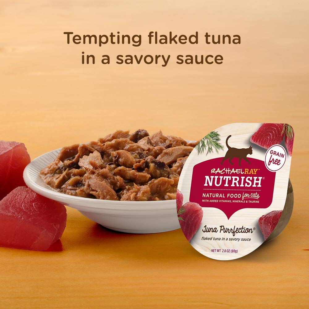 Rachael Ray Natural Wet Cat Food, Tuna Purrfection Recipe, 2.8 Ounce Cup (Pack of 12), Grain Free (6303340281)