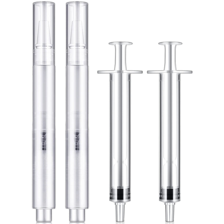 Touch Up Paint Pens 2 in 1 Pack Refillable Brush Pen Empty Oil Pen Transparent Paint Pen for Touch Up Wall Cabinets Furniture Wood(3 ml, 20 Pieces)