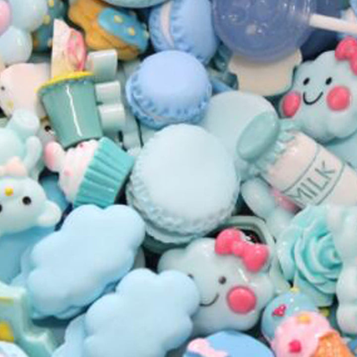 Halloluck 50 Pcs Cute Slime Charms Easter DIY Craft Mak