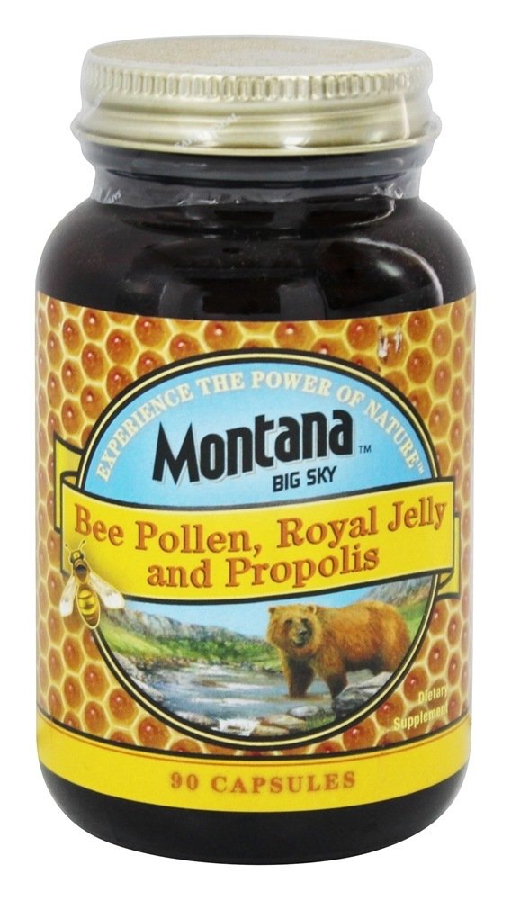 Bee Pollen Royal Jelly and Propolis Capsules, 90 Count