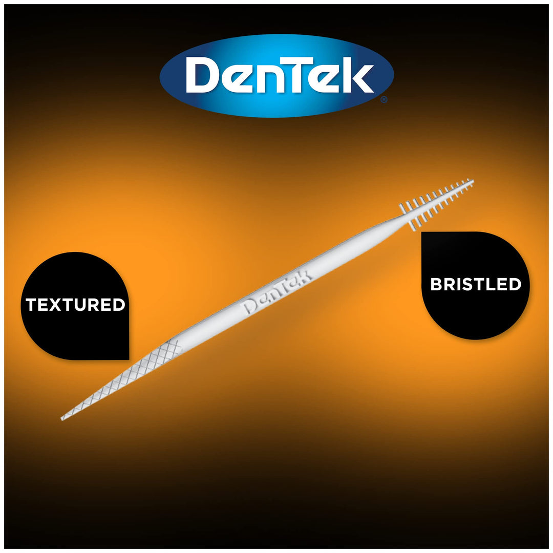 Dentek Dental Picks (Textured & Bristled for deep clean) with Fresh Mint, 100 counts