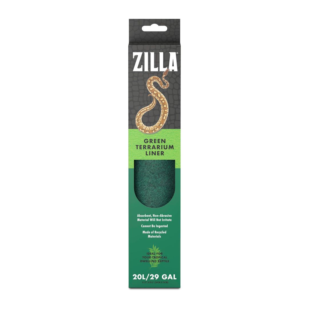 Reptile Terrarium Bedding Substrate Floor Liner, Green, 20L/29G, 11.75 x 29.5