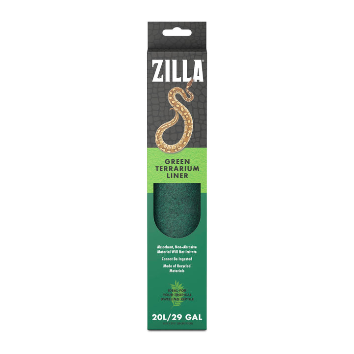 Reptile Terrarium Bedding Substrate Floor Liner, Green, 20L/29G, 11.75 x 29.5