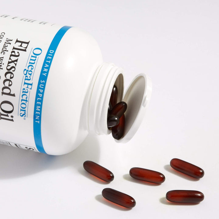 Omega Factors , Flaxseed Oil, Supports Overall Health with Omega-3, 6 and 9 Fatty Acids, 360 softgels (360 servings)