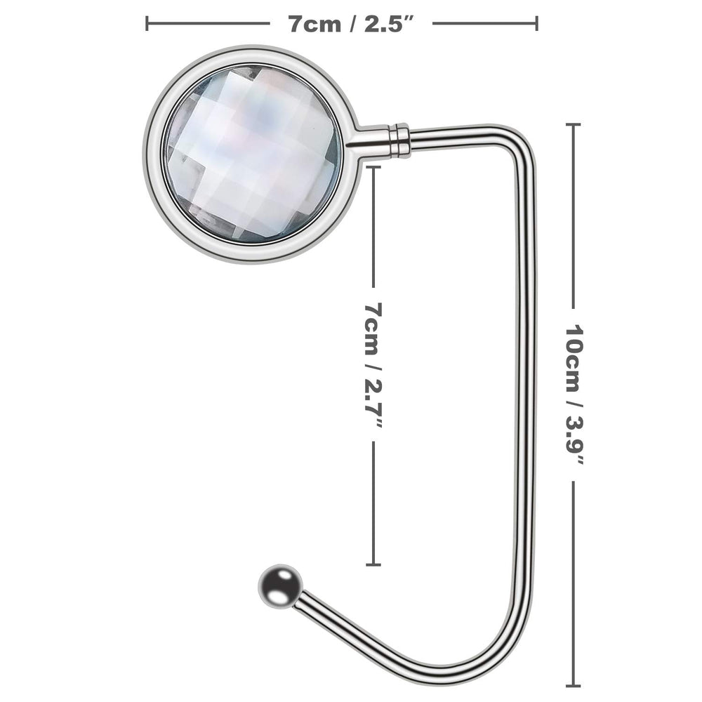 2 Pack Metal Purse Hook Hanger, Purse Table Hook Holder Bag Hanger, Handbag Storage Decor Table Hook for Women