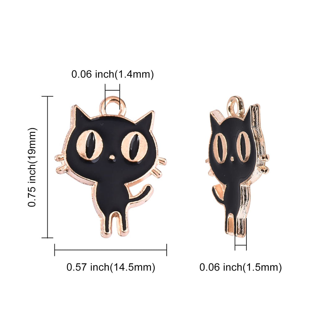 LiQunSweet 60Pcs 2 Colors White &amp; Black Cat All