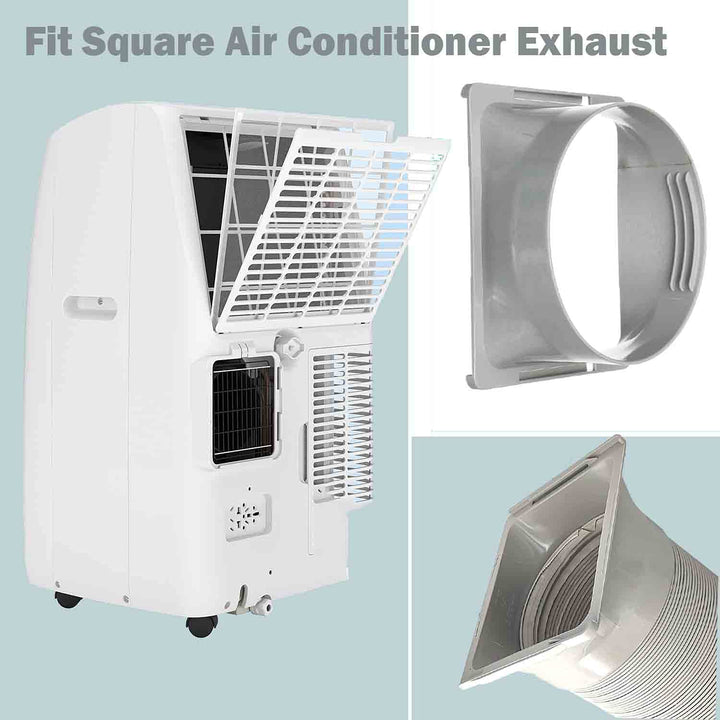 Air Conditioner Exhaust Hose Coupler - 5.9 Inch / 6 Inch Air Conditioning Exhaust Pipe, (square)