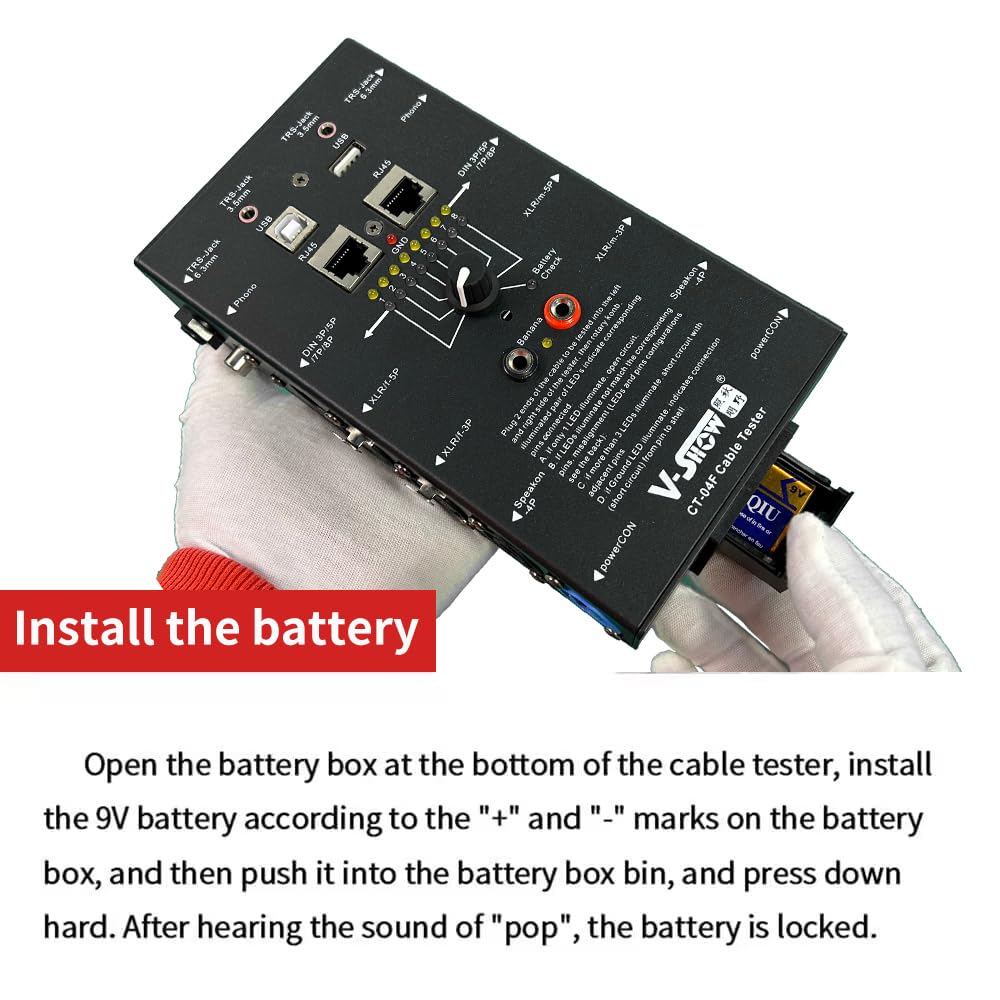 Cable Tester - Line Finder Cables Checker 8-Way Switch Wire Tracker -Support Cables, USB, RJ45, XLR,