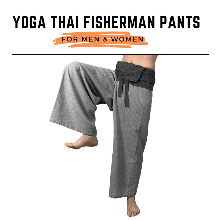 LovelyThaiMart - 2 Tone Thai Fisherman Pants for Men &a
