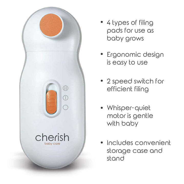 Replacement Filing Pads for Cherish Baby Care Electric Baby Nail Trimmer - Includes 4 Filing Discs for Newborn to Toddler