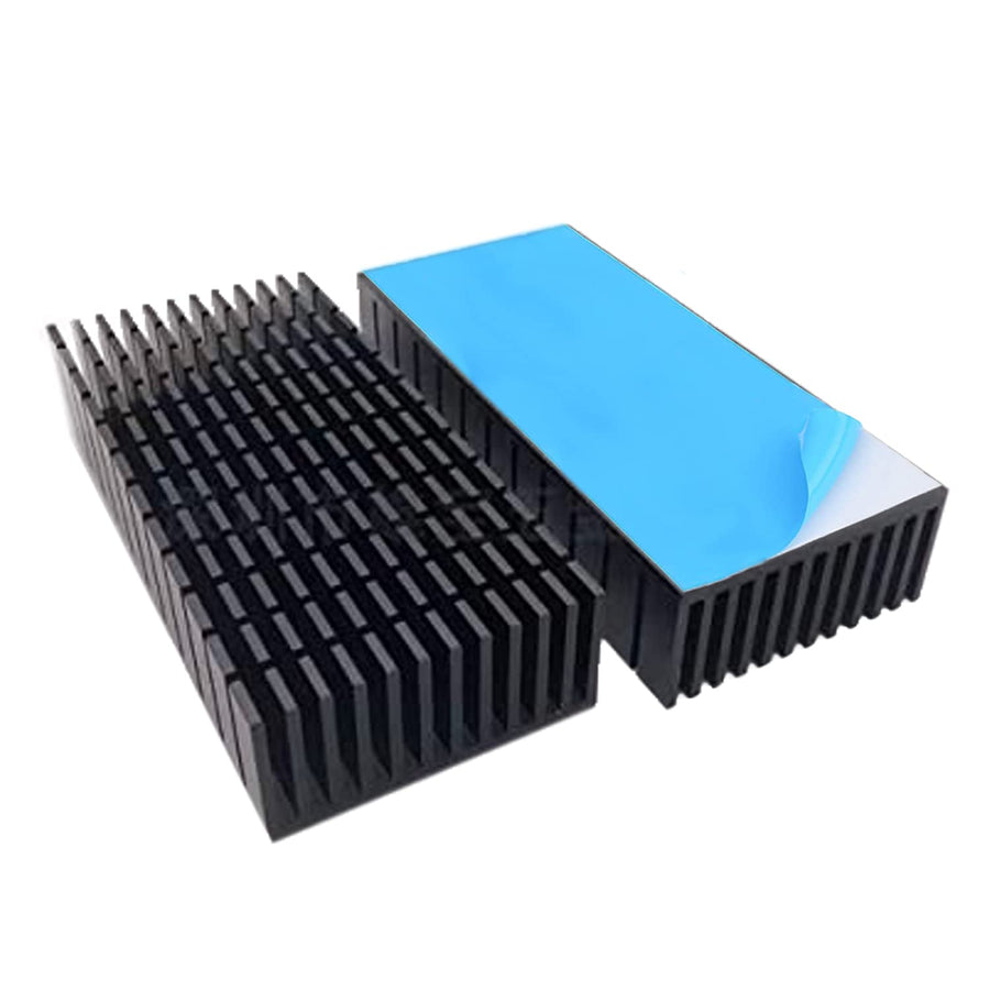 2pcs 40mm Heatsink Kit + 3M8810 thermal conductive adhesive tape, Cooling Aluminium Heat Sink for cooling LED, TEC1-12706 Thermoelectric Peltier Cooler Module 80mmx40mmx20mm