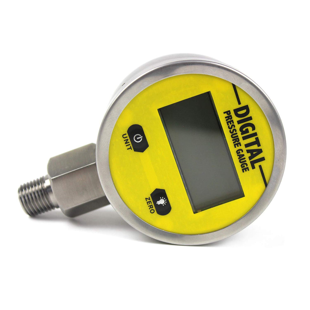 25MPA/3600PSI Digital Pressure Gauge with NPT1/4 G1/2 M10*1 Interface 1% FS Accuracy Hydraulic Gas/Water/Oil Pressure Gauge