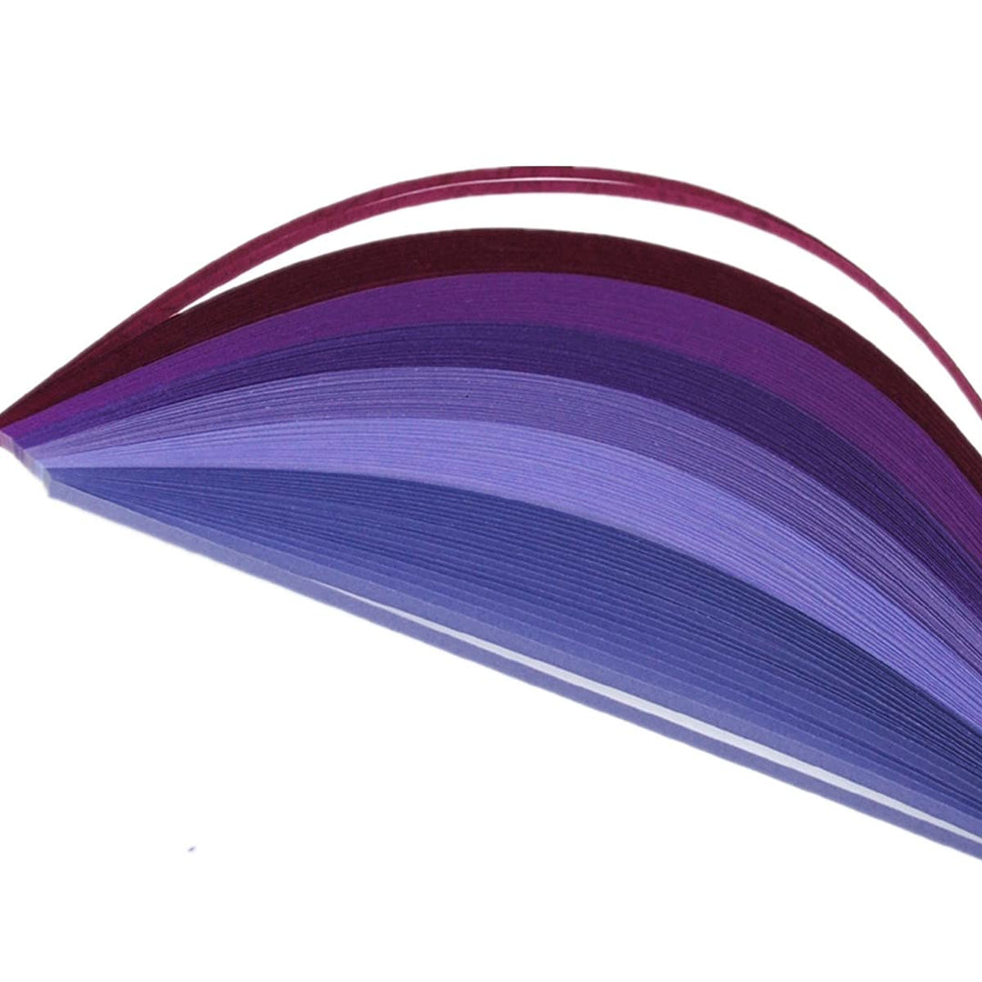 Purple Quilling Paper Gradient Quilling Strips 5MM Crafts Paper Filigrana Color Ramps Chromatic Crescendo 120pcs Length 21inch
