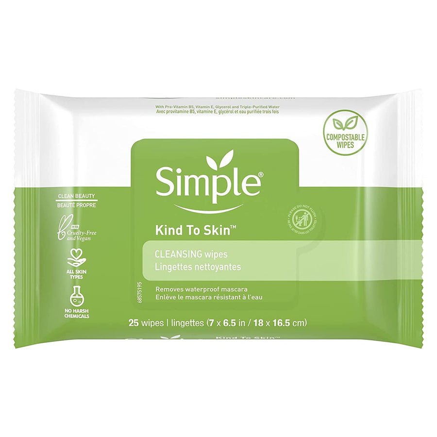 Pack of 4: Simple Clean Face Wipes Size 25ct Simple Clean Face Wipes 25ct