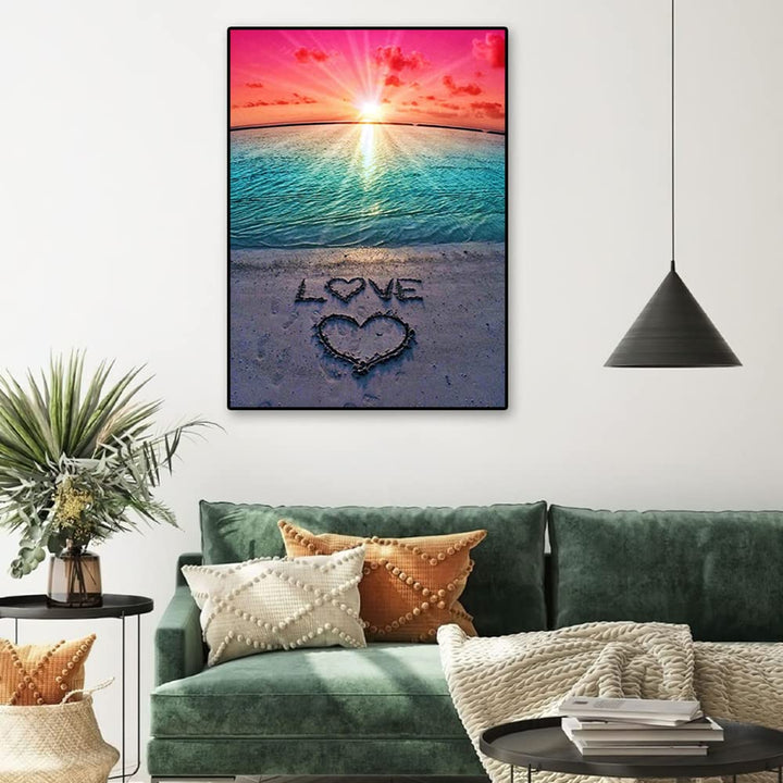 Diamond Painting Mountain Kit,Diamond Art Kits for Adults Sunset Full Round Drill Large Size(16x20 inch),Abstract Scenery Paint with Diamonds Crystal Gem for Gift,Wall Decor