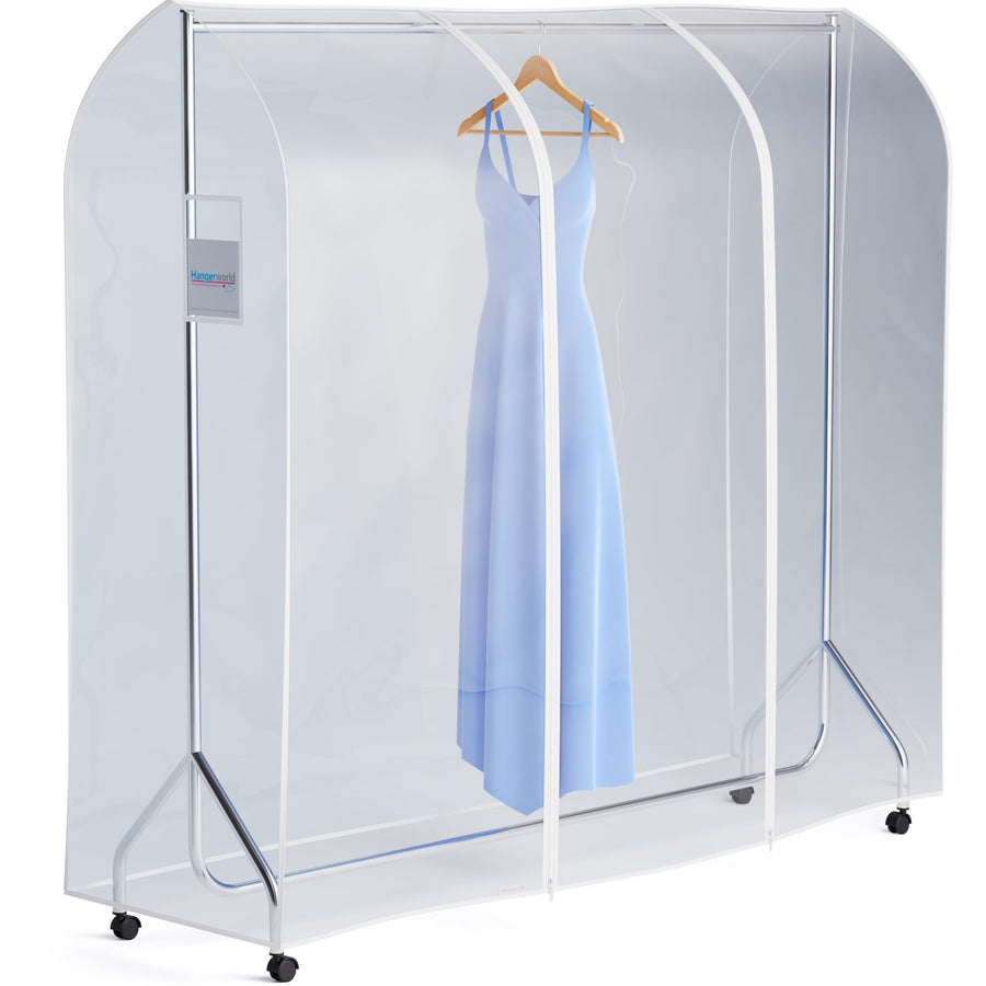 6ft Clothes Garment Rack Cover for Open Closet Clear Showerproof Cover ONLY (72x24)