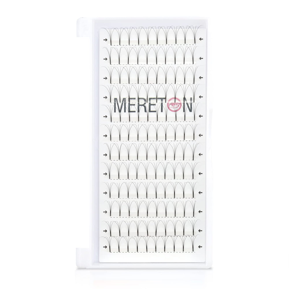 Premade Fans Volume Eyelash Extensions 3D 0.10mm C Curl 8-15mm Mixed Tray,Long Stem Cluster Natural Soft Individual Volume Eyelashes Extension (3D-0.10C-8-15mix)