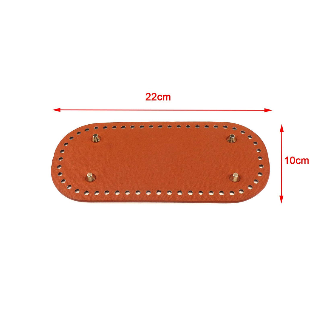 Meprotal 2pcs PU Leather Oval Bag Bottom Pad DIY Cushio