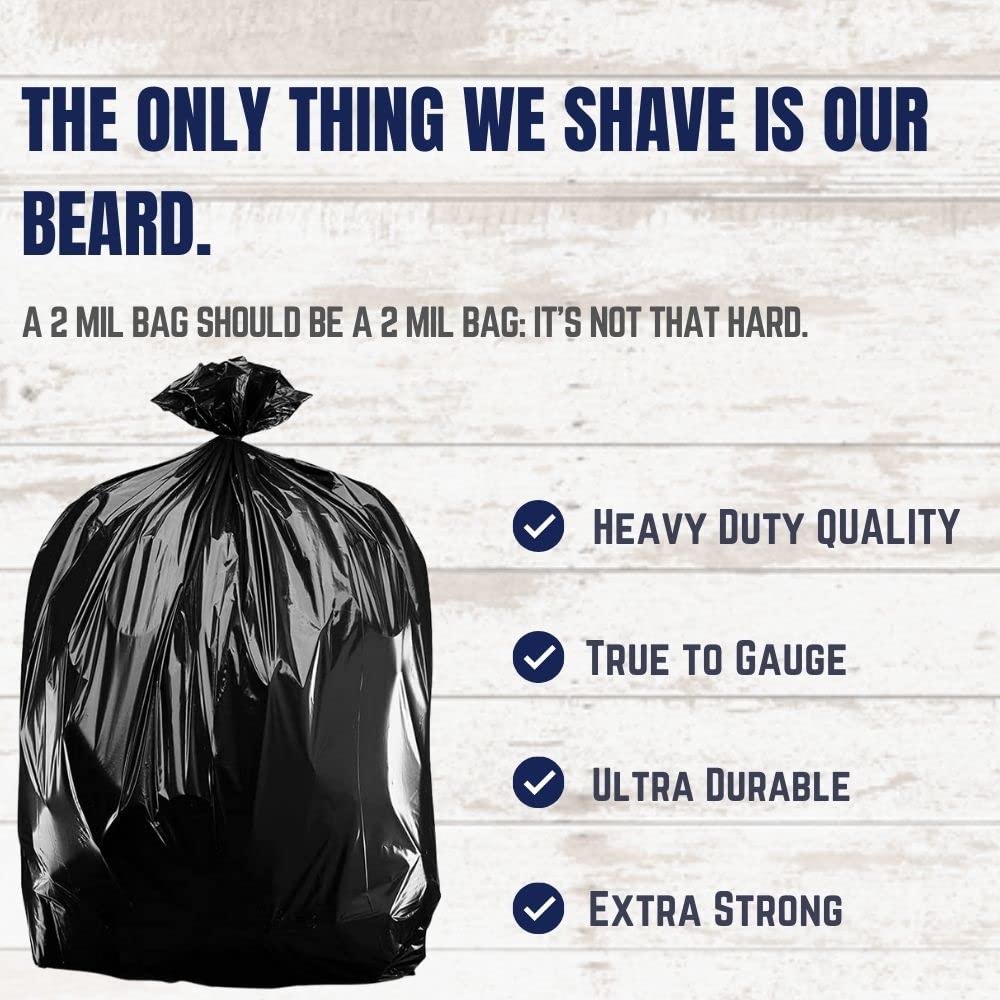 Black 25-30 Gallon Trash Bags 30 x 36 100/Cas