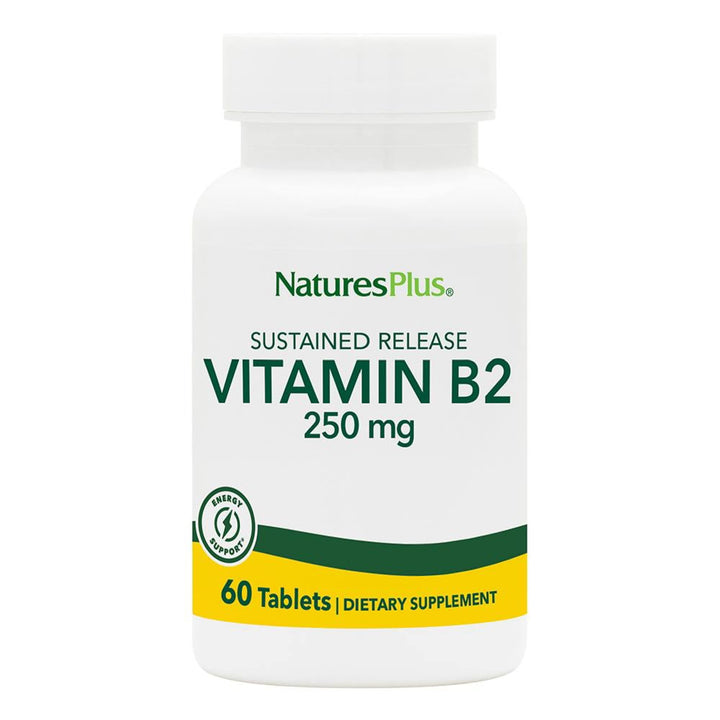 Natures Plus Vitamin B2 (Riboflavin) - 250 mg, 60 Veget