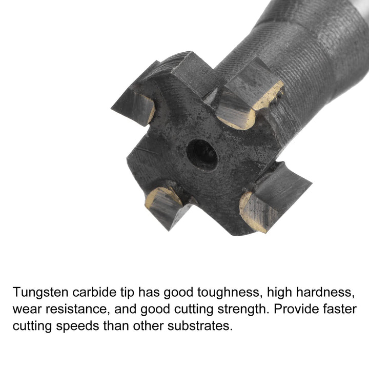 T-Slot Milling Cutters, 5mm Depth 16mm Cutting Dia 10mm Shank Tungsten Carbide Tip 4 Flutes T Slot End Mill for Stainless Steel Copper Aluminum