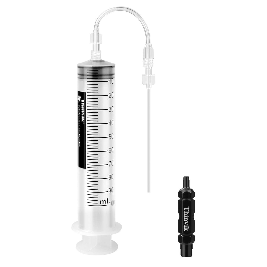 3.5 oz/100ML Bike Tubeless Sealant Injector Syringe for Stans No Tubes sealant and Other sealants, Presta Schrader Valve Core Removal Tool