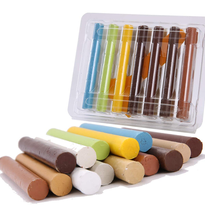 Wood Filler Sticks Furniture Wax Crayons, 14 Colors+1 S