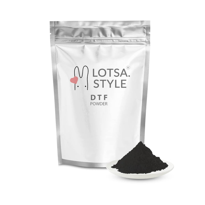 Direct to Film DTF Powder Digital Transfer Hot Melt Adhesive PreTreat for Direct Print for T-Shirt Sublimation (8.8oz/250g, Black)