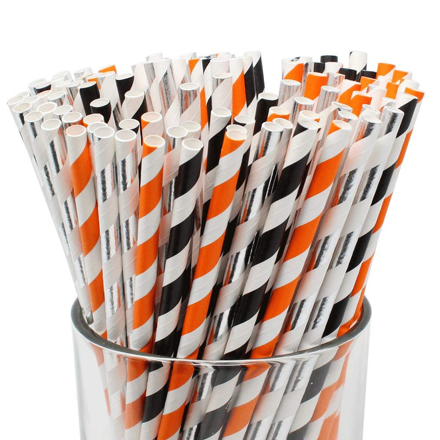 Just Artifacts - Assorted Decorative Paper Straws 100pc
