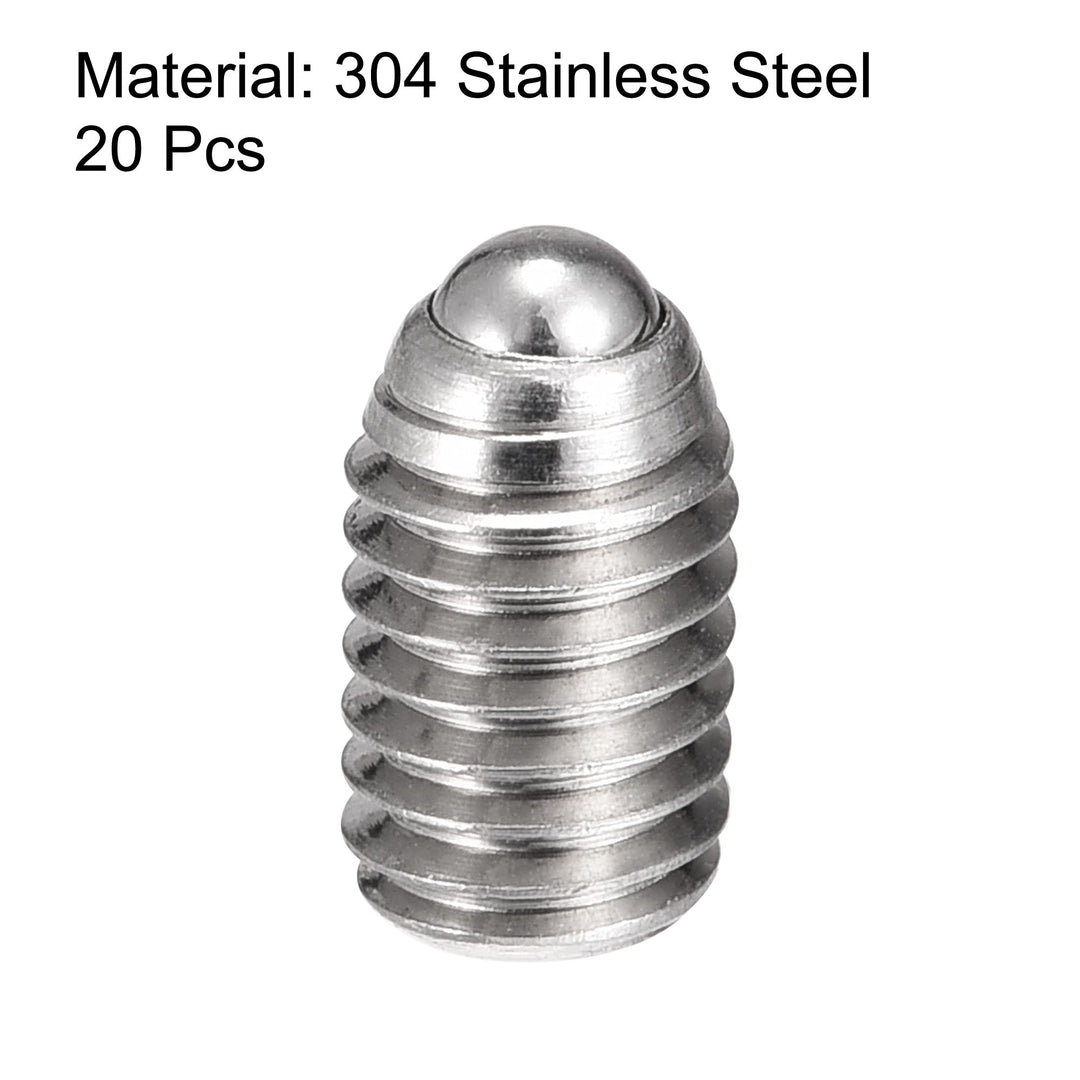 Ball Point Set Screws, M5 x 8mm 304 Stainless Steel Metric Spring Hex Socket Screw 20pcs