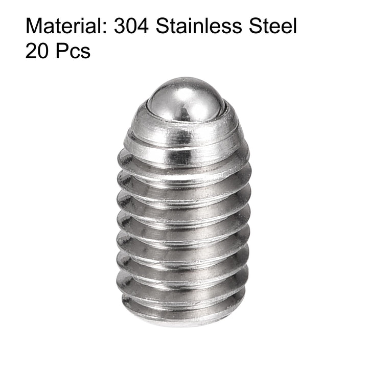 Ball Point Set Screws, M5 x 8mm 304 Stainless Steel Metric Spring Hex Socket Screw 20pcs
