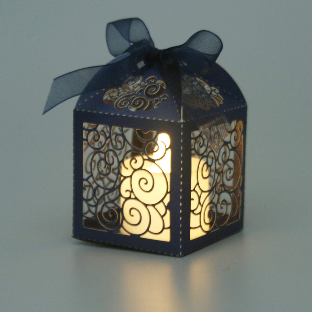 KPOSIYA 100 Pack Wedding Favor Boxes Laser Cut Boxes Pa