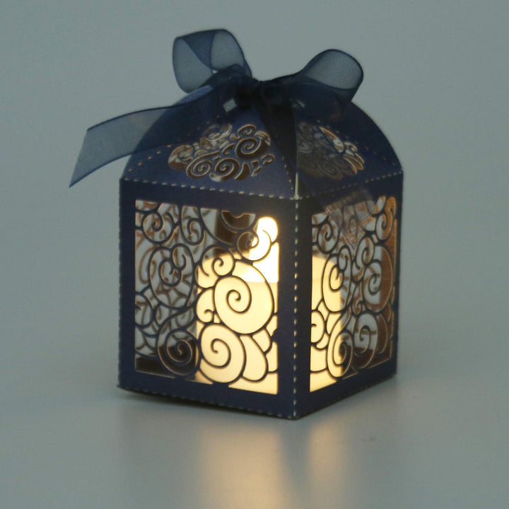 KPOSIYA 100 Pack Wedding Favor Boxes Laser Cut Boxes Pa
