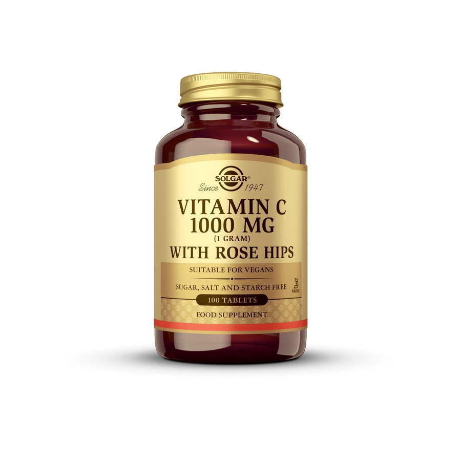 Solgar Vitamin C 1000 mg with Rose Hips - 100 Tablets -