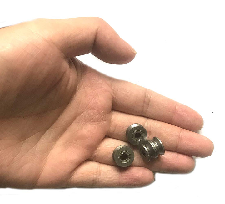 20pcs 1.5mm Deep Metal V Groove Guide Pulley Bearing Wheel Rail Ball Bearings Wheel 4x13x6mm