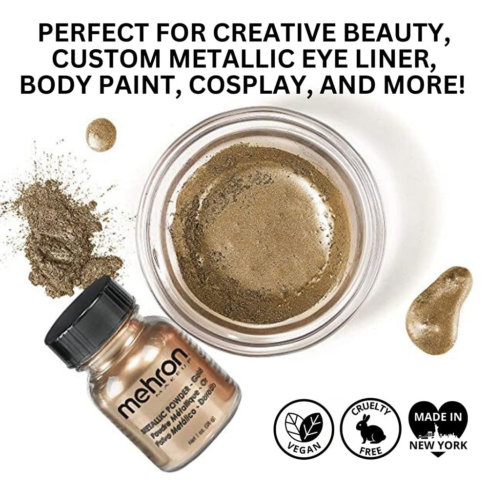 Mehron Metallic Powder Gold 1 oz