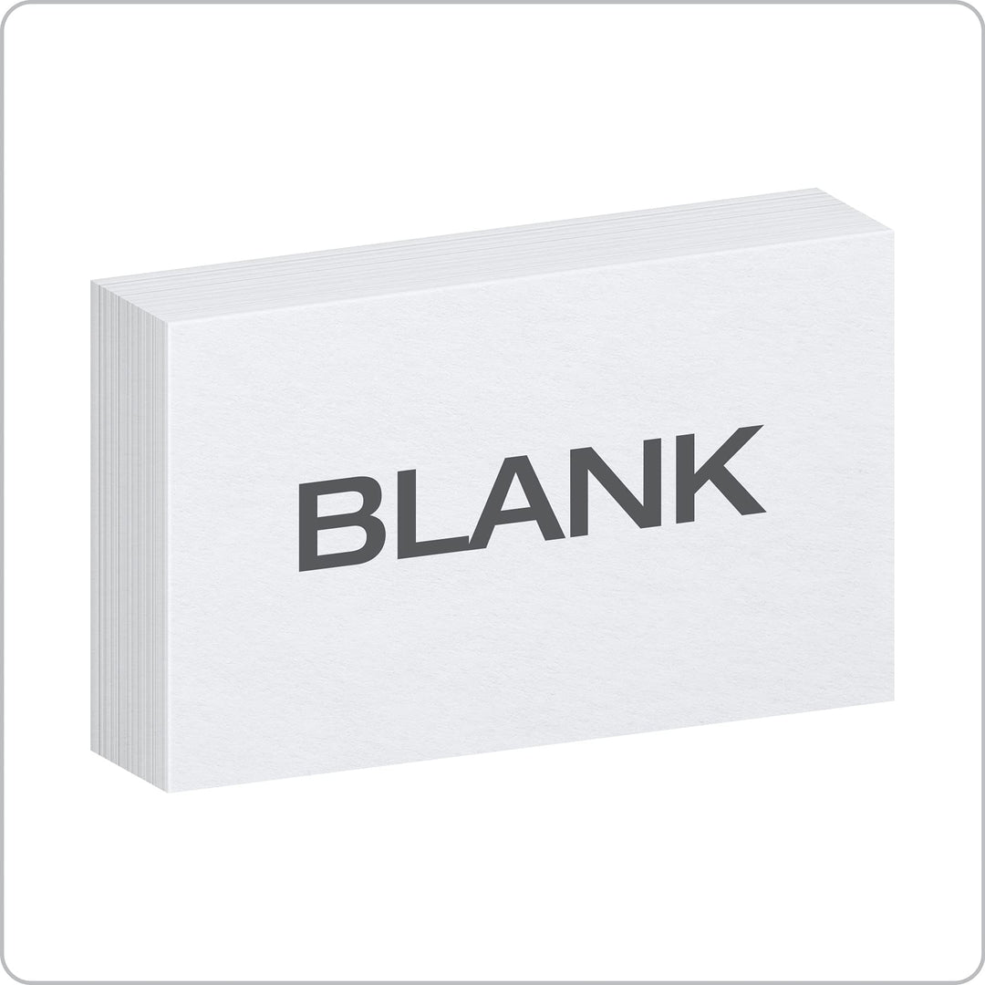 Index Cards, 3 x 5 Inches, White, Blank Notecards, Flashcards for School and Studying, Bulk Pack of Note Cards, 500 Count (5 Packs of 100) (40175)