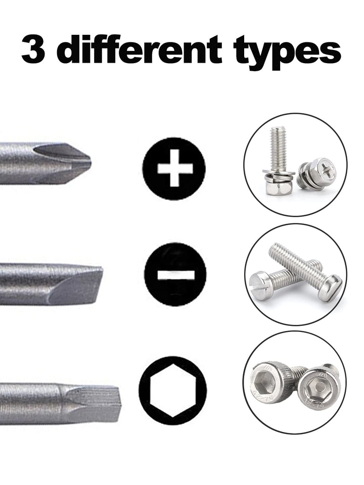 Rocaris 10pcs 1/4 Inch Hex Shank Long Magnetic Screwdri