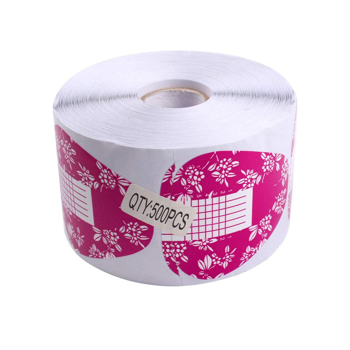 500 Pieces Horseshoe-shaped Nail Art Acrylic Nail/UV GEL Nail Extention Tips Form Guide Sticker (C-Purple)