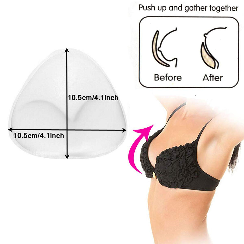 Clear Silicone Bra Inserts Breast Enhancers Small Chest Push-up Bra Pads for Wedding Swimsuits and Bikini (Clear-A)