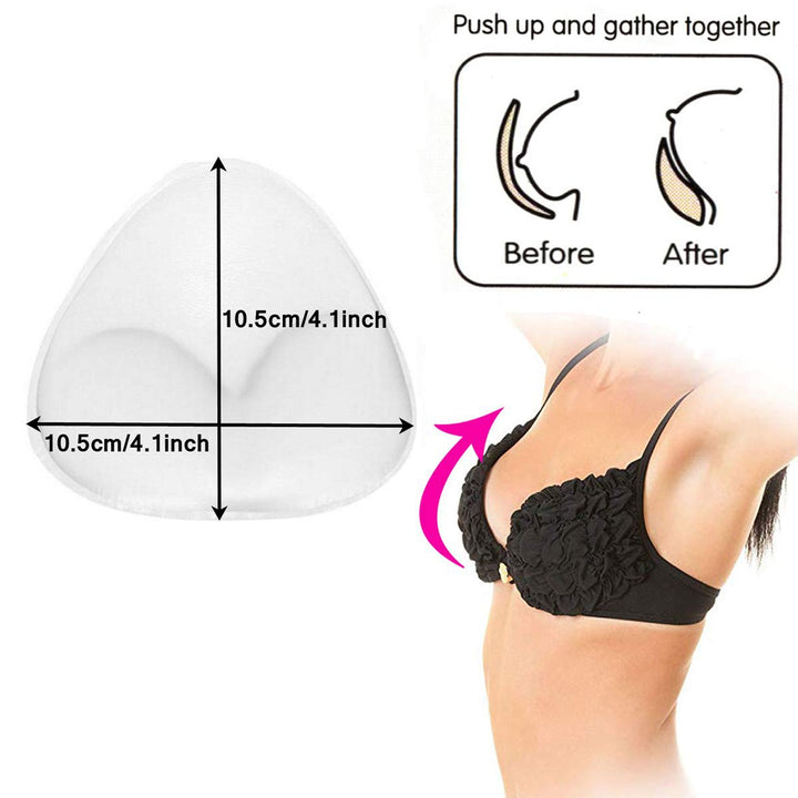 Clear Silicone Bra Inserts Breast Enhancers Small Chest Push-up Bra Pads for Wedding Swimsuits and Bikini (Clear-A)