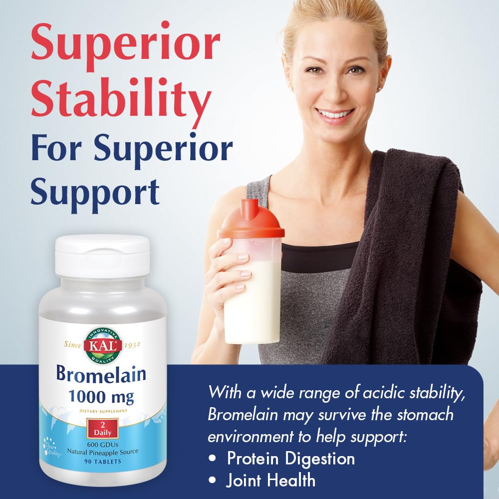 Bromelain Tablets, 1000 mg, 90 Count