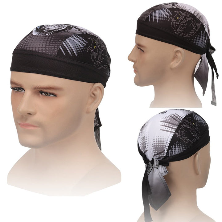 Absorptive Moisture Sweat Wicking Dew Rag Beanie Helmet Liner Cooling Skull Cap Quick Dry Adjustable Hat Head Wrap for Men Women Cycling Riding Skiing Motorcycling Trekking Mountain Climbing (Tiger)