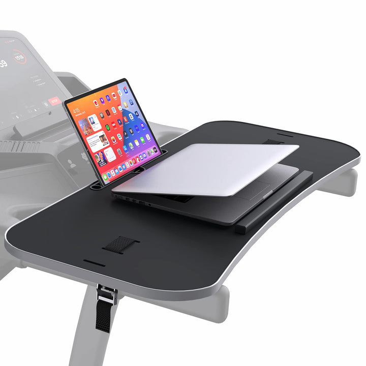 Treadmill Desk Attachment, Universal Treadmill Laptop Desk, Treadmill Laptop Holder, Ergonomic Platform for Notebooks, Tablets, Laptops, Workstation for Treadmill Handlebars up to 36 inches