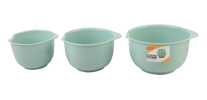 GLAD Mixing Bowls with Pour Spout, Set of 3 | Nesting D