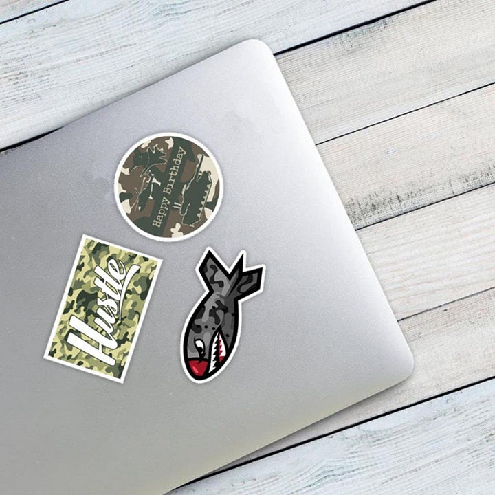 100 PCS Camouflage Stickers,Army Stickers,Cool Trendy Aesthetic Military Stickers,Vinyl Waterproof CSGO Stickers for Laptop,Water Bottles,Luggage,Computer,Cellphone,Skateboard,Guitar,Flag