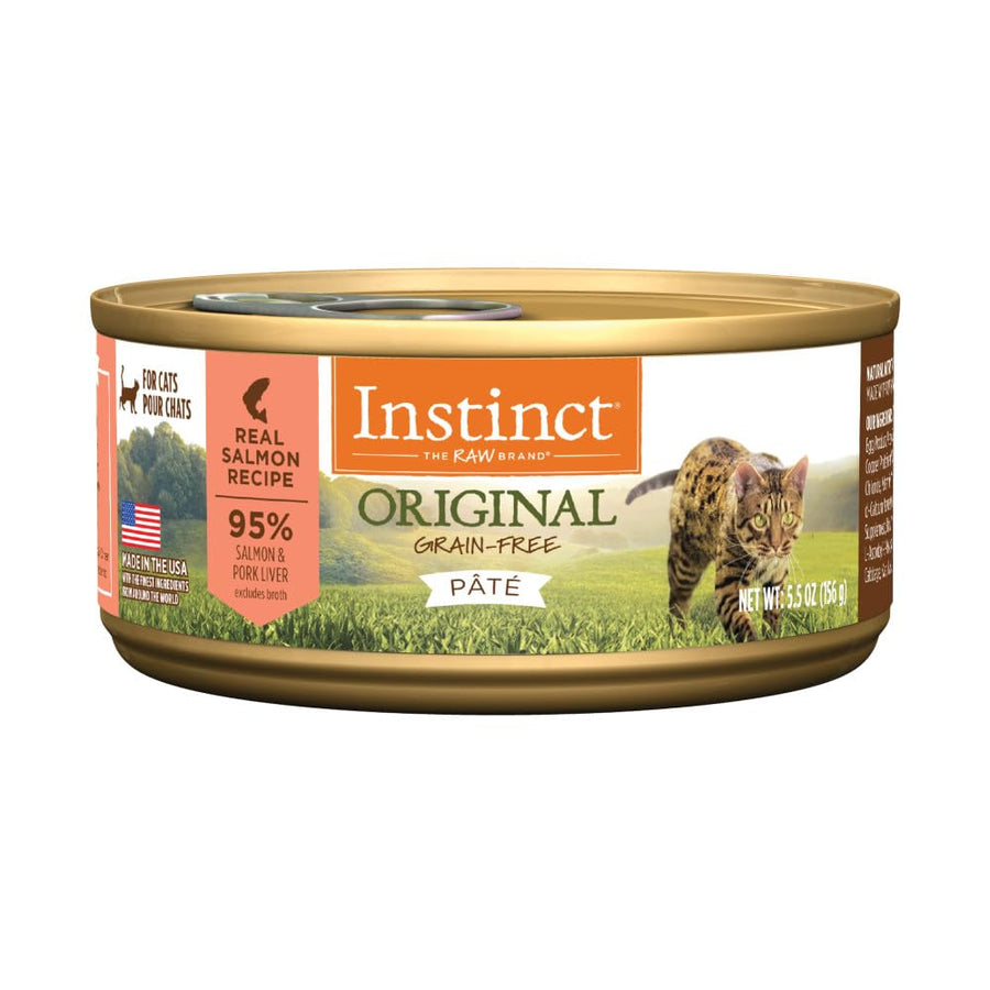 Original Grain Free Real Salmon Recipe Natural Wet Canned Cat Food by Nature's Variety, 5.5 oz. Cans (Case of 12)