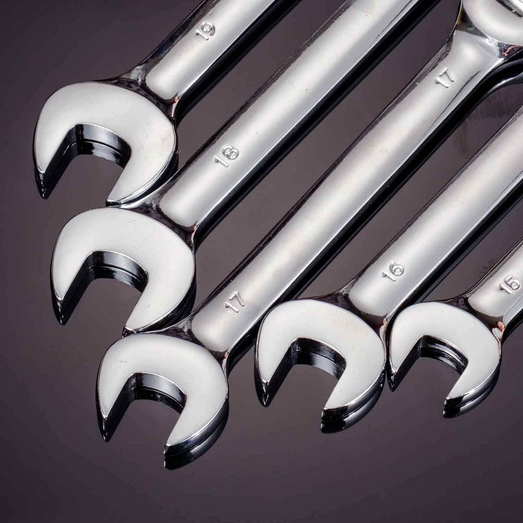 Flexible Ratchet Wrench Set 12pcs 8-19mm Spanner Gear Ring Ratcheting Combination Flexi Wrench Kit Metric Flex Head