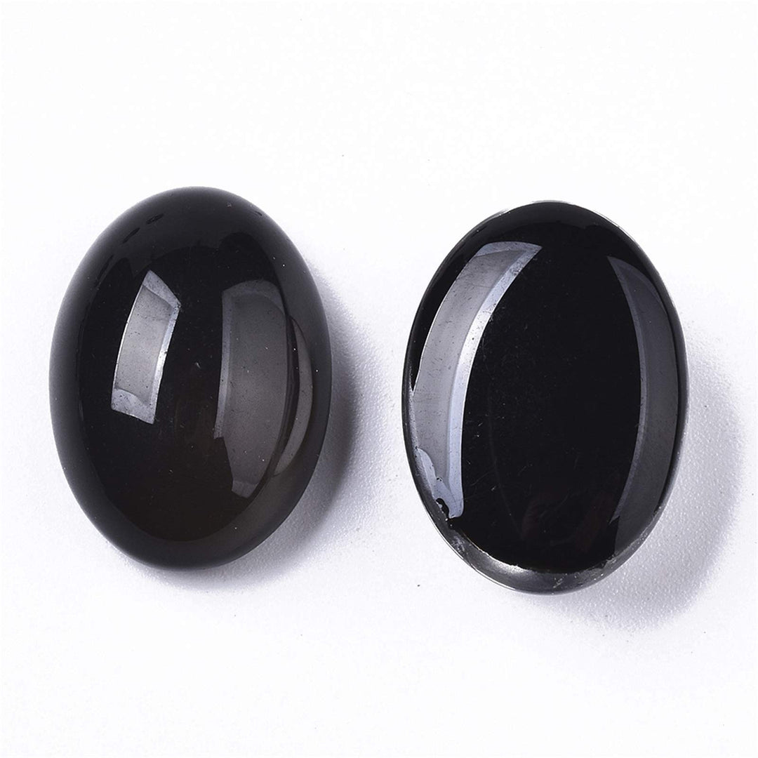 100pcs Oval Crystal Glass Mood Cabochons 21x15mm Temperature Sensing Color Changing Flat Back Cabochon Bead Charms for Pendent Jewelry Craft Making